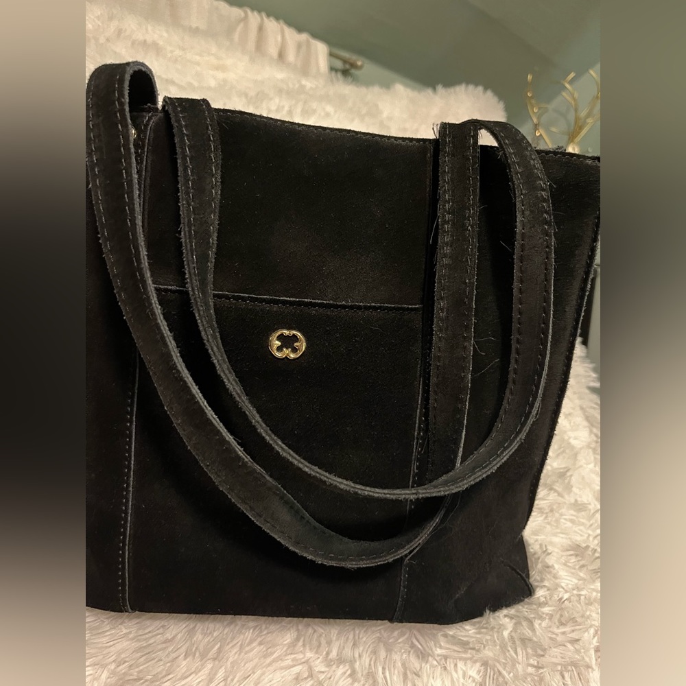 Emma Fox suede patchwork bag - Picture 7 of 16